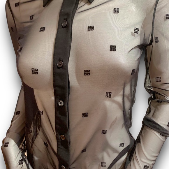 Givenchy Transparent 4G Shirt Blouse - Picture 4 of 16